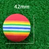 Bollar 50st/set Eva Foam Golf Balls Het New Rainbow Sponge Indoor Golf Practice Ball Training Aid Random Color
