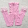 Trousers Spring/Summer Womens Lace Fungal Legs Solid Candy Velvet Childrens Socks Knee Pants Childrens ClothingL2404