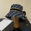 Bucket Hat Designer Everyday Versatile Classic Fashion Presbyopic Letter Trend Cool Korean Casual Seaside Sunshade Large Brim Hat (B0076)