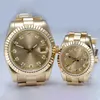watch di alta qualità orologio oro lady marcatori di diamanti oro full oro con coppia d'oro orologio da donna orologio da polso orologio orologio oro