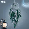 Figurine decorative Dream Catcher Dream Catcher Led Feather Feather intrecciato Coppa per la decorazione della camera Poster di arredamento per l'arredamento natalizio.