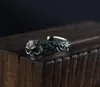 925 Sterling Silver Gotic Punk Skull Rings for Men and Women Sieraden Resiseerbaar Vintage Flower gegraveerde skeletvingerband5190028