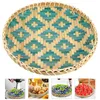 Plaques Bambou Woven Tray Small Round Panier Round Basket