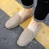 Casual Shoes läder affärsloafer ayakkab för män klär tenis de hombre moccasins mokasin caballero designer