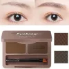 Enhancers 2 Color Eyebrow Powder Waterproof Sweatproof Longlasting Eyebrow Makeup Palette Color Fast with A Doubleended Makeup Brush
