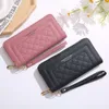 Langes weiches Gesicht Frauen Reißverschluss Frau Lederkartenhalter Brieftasche Handheld Vorhaut Clips Europäische Geldbörsen für Frauen High Lady Brieftaschen Rekto Verso Wallet Wallet