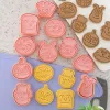 Formar 8 st/10pc/set Anpanman Cookie Cutter Mold 3D Cartoon Pressible Biscuit Mold Cookie Stamp Dessert Cutting Stamps for Baking Pastry