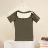 Camisetas femininas t-shirty2k primavera bordado no verão de penduramento um pescoço uma t-shirt de malha curta malha