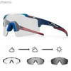 Óculos de sol Fotochrômica 2024 Mens Road Bicycles Bicycle Glasses MTB Bleachling Goggles Sports Fishing Running Sungassesxw