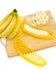 Gadgets de cuisine en plastique banane trancheuse coupeur fruit outils de légumes de salade outils de cuisson de cuisine coupée banane hopper5948864