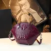 Leather Genuine Pattern Womens Bag Fashionable One Shoulder Shell High-end Niche Luxury Bamboo Handbag