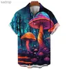 T-shirts masculins Champignon Mode Fashion 3D Printed Summer Summer Casual Fashion Top T-shirt Casual Street Clothing confortable Topxw