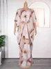 Casual jurken Elegante vrouwen Lang Afrikaanse Dashiki Print Robe Wedding Prom Jurk Shirring Loose Boubou Dubai Kaftan Abayas Outfits