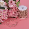 Dekoracja imprezowa 30 m różowe złoto absmitacja Pearl String Beads łańcuch do DIY rzemiosło Garland Wedding Centerpieces