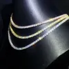 Самая дешевая цена теннисная цепь 3 мм 4 мм 5 мм Gra Hip Hop Jewelry 925 Серебряное серебро VVS D Цвет Diamond Moissanite Теннисное ожерелье