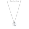 Tiffanyjewelry Sterling ketting hanger vrouwelijke sieraden voortreffelijke officiële klassieker en co -ketting blauwe hartkwaliteit ontwerper Tiffanybead ketting 302