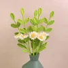 Decorative Flowers Artificial Eucalyptus Leaves Green Crochet Leaf For Wedding Bouquets Home Finished Handmade Knitting