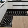 Teppiche 2 Stücke Dicke gepolsterte Küchenbodenmatten Set Hochleistungskomfort stehender wasserdichte Läufer