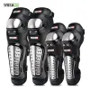 Sécurité Wosawe 4pcs / Set Elbow Gnee Pads en acier inoxydable Motocycle de protection Motocrost Gear Protecteur Gardes Sports Armor Kit