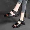 Chaussures décontractées Birkuir Original Sandales Open Toe pour femmes Boucle Square Talons glisse Gladiateur Générat en cuir authentique Plage de 2,5 cm