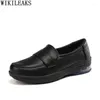 Casual Shoes White Loafers Women Leather Woman Platform Sneakers Black Slip On för 2024 Zapatillas de Mujer
