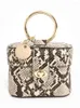 Abendtaschen Mode Frauen Mini -Klappenbox -Tasche Vintage Serpentinenmuster Ring Handtasche Totes Designer Damen kleine Kettenkreuzkörper Schulter