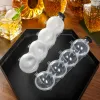 Strumenti 4hole Ice Cube Makers Round Ice Hockey Stampo Whisky Cocktail Ball Ball Ice Stampo Bar Accessori cucina Accessori per cucina stampo