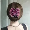 Клипы для волос Barrettes haimeikang waterestone Lucky Flower Hair Clip Barrettes для женщин блестящий цвет хвостик Barrette Fashion Fashion Accessories 240426