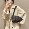 Storage Bags Quilted Female Shoulder Bag Casual Check Cotton-Padded Handbags Fashion Winter Simple Solid Color Ladies Tote For Shopping