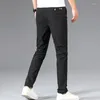 Pantalon masculin de haute qualité pour les hommes de la soie douce de la soie d'été décontractée sport à la mode lisse légère pantalon confortable