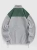 Felpa con cappuccio maschile Zaful Turtleneck Sweatshirt Fuzzy Fuzzy Colorblock Hoodie Yoodie da stretwear ricamato Studi di pullover streetwear Z5117995