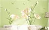 Lilienblumen Wandaufkleber an der Wand Vinyl Wandaufkleber Gome Dekor Schlafzimmer Hintergrund Wandtattoos1669580