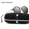 Veithdia Men Solglasögon Fashion Round Unisex Sun Glasögon Polariserad beläggning Mirror Sport som kör manliga glasögon för kvinnor 6358 240323