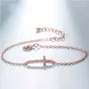 Bracelets de charme Pulseira cruzada de design simples para mulheres Fancy Shiny CZ Acessórios Coreanos jóias de mão feminina