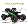 Electric/RC CAR ZWN 1 12 4WD RC-voertuig met LED-verlichting 2.4G Draadloos afstandsbedieningsvoertuig Off-road voertuigbesturing Truck Childrens Toyl2404