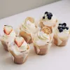 Formen 50pcs Zeitungsstil Cupcake Liner Backbecher für Hochzeitsfeier Caissettes Tulpen Muffin Cupcake Papet Cup Oilproof Cake Wrapper