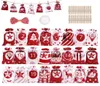 24 pezzi Calendario Canta Candy Cancy Decorazione di Natale Conto alla rovescia Borsa per calendario Avvento Bag di satinata 2022 Sacche da regalo di Natale Set9680235