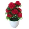 Decoratieve bloemen 1 pc kunstmatige chrysanthemum bonsai potplant landschap huis bloemendecor