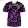 Herr t-shirts nya mode trippy buddha mandala psykedelisk färg retro 3dprint sommar harajuku casual rolig t-shirt kort ärm Ak6xww