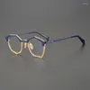 Sonnenbrillen Frames unregelmäßige Formbrillen Rahmen Frauen Japan Designer Titan Punk optische Brillen Myopie Lesen Männer Rezept