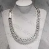 Bust Down Charm Hip Hop Jewelry 18mm VVS Emerald Baguette Cut Moissanite Necklace Iced Out Chain Set