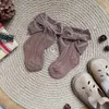 Chaussettes pour enfants bébés filles chaussettes de Noël enfants coton gros bouc arc socque massif en laine massive fille fille pour tout-petits épaississeurs doux pour 0 à 5 ans