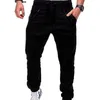 Calça masculina calça casual calças de corrida finas com calças esportivas masculinas de bolso de bolso novo camisa de harém de harém de hip-hop masculina