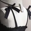 팬 가족 New Womens 섹시 나비 매듭 오픈 백 작은 검은 드레스 휴가 한 조각을 덮고있는 배꼽 높이 허리 슬리밍 수영 수영복