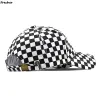 Softball Checkerboard Wzorka baseballowa czapki Summer Classic Trucker Hat for Women Men Outdoor Sports Tad Hat Plaid Hip Hop Snapback Cap