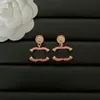 Pendientes de arete de diseñador Pendientes de cartas de tachuelas Joyas Mujeres Pendientes de perlas BODA Regalos de Christm
