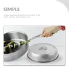 Dinnerware Sets 2 Pcs Grill Cover Dish Metal Plate Protector Can Steak For El Sturdy Hood Oilproof Cutlery Protective Multi-purpose