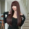 Syntetyczne peruki 7JHH WIG SYNTETYCZNA MOCHA BRĄZOWA DODATKOWA DO KAŻDEJ DALNE WŁASNE WŁOSY Z PRZEDŁUGAMI ZAKOŃCZONEGO WYKŁAD Naturalny Q240427