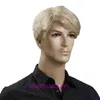 New fashion trend mens wig temperament short hair slanted bangs handsome head cover