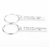 Lettera di gioielli Keychain Drive Sas Safe Son Figliai Love You Keeychain Lucky Key Keyring Charm Family Gift3651071